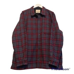 Men’s original Weatherproof Vintage Grey & Red Plaid Shirt jacket | XXL